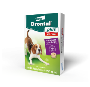 Vermífugo Drontal Plus para Cães de 10kg com 4 Comprimidos Elanco