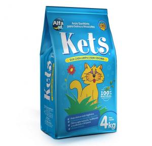 Areia Higiênica Kets para Gatos 4 kg