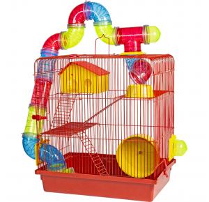 Gaiola para Hamster 3 Andares Tubo Luxo Jet Plast