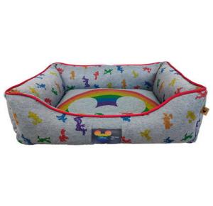 Cama Quadrada Rainbow Disney para Cães e Gatos Tamanho G - Fabrica Pet