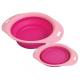 Comedouro Borda Plastico Silicone Rosa 