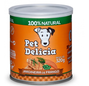 Alimento Úmido Pet Delícia Cães Jardineira de Frango 320g