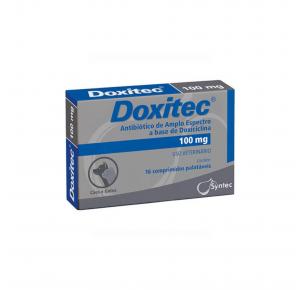 Antibiotico Doxitec para Cães e Gatos com 16 Comprimidos Syntec 100mg