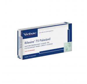 Antibiótico com 14 Comprimidos Rilexine Palatável 75mg Virbac