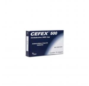 Antimicrobiano Cefex 500mg com 10 Drágeas Cepav