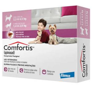 Antipulgas Elanco Comfortis 140 mg para Cães de 2,3 a 4 Kg e Gatos de 1,4 a 2,8 Kg