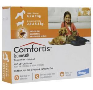 Antipulgas Elanco Comfortis 270 mg para Cães de 4,5 a 9 Kg e Gatos de 2,8 a 5,4 Kg