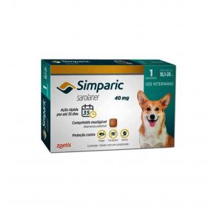 Antipulgas Simparic Cães de 10.1 à 20 kg 1 Comprimido