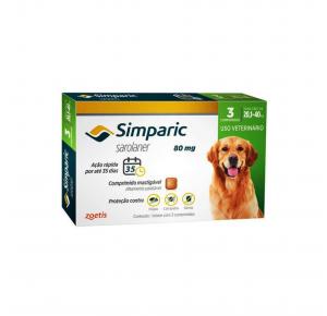 Antipulgas Simparic Cães de 20.1 à 40kg 3 Comprimidos