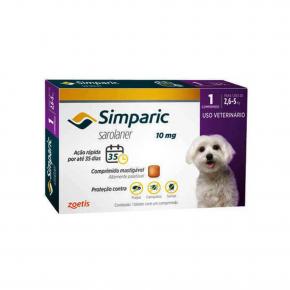Antipulgas Simparic Cães de 2.6 à 5kg 1 Comprimido