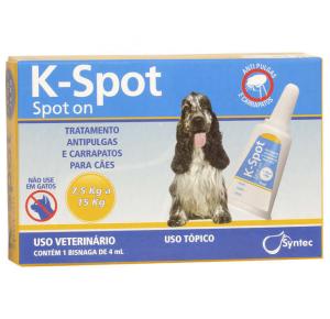 Antipulgas KSpot Cães de 7,5 Kg a 15 Kg (1 pipeta)