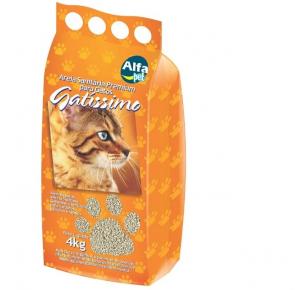 Areia Higiênica Gatíssimo para Gatos Perfumada Alfa Pet - 4 Kg