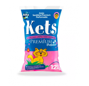 Areia Premium Floral Kets para Gatos 12kg