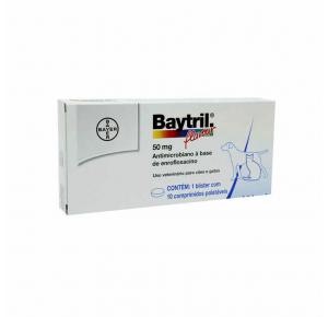 Baytril Flavour com 10 Comprimidos 50mg Bayer