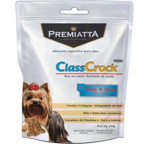 Biscoito Premiatta ClassCrock Snacks Pele & Pelo para Cães 250g