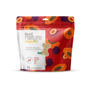 Biscoito para Cães Be Nature  Ameixa ,Mamão e Chia 150Gr - Organnact