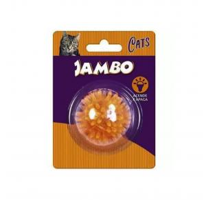 Brinquedo Bola Luz Espinho Mini Cat Laranja Jambo Pet