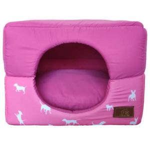 Cama Rosa Iglu Friends para Cães e Gatos Tamanho G - Fabrica Pet