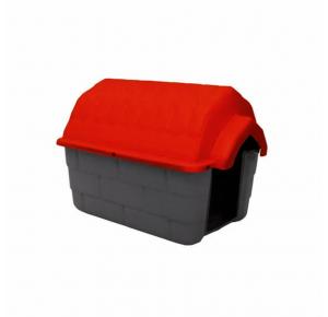 Casa nº02 Base Cinza Telhado Vermelho Ideal Dog