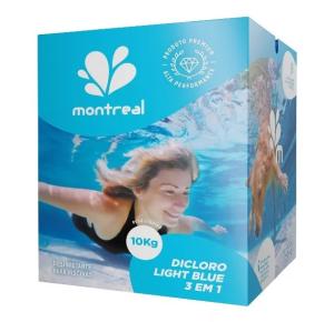 Cloro light blue 3 em 1 - caixa 10kg - Montreal