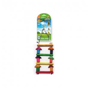 Brinquedo de Papagaio Escada Colorida - Happy Bird