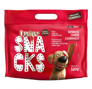 Petisco Snack Quatree para Cães Sabor Churrasco 500g