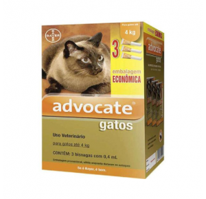 Advocate Gatos com 3 Und 0,4ml até 4kg - Bayer