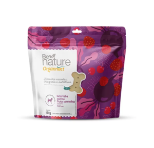 Biscoito para Cães Be Nature Beterraba, Quinoa e Frutas Vermelhas 150g - Organnact