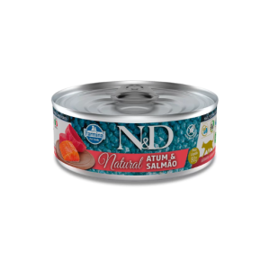 Ração Úmida N&D Natural para Gatos Sabor Atum e Salmão 80g