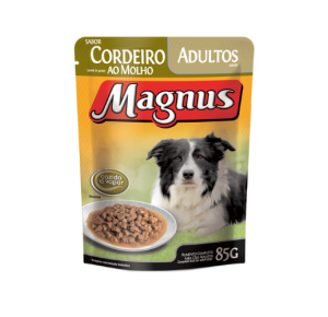 Ração Úmida Magnus Cães Adultos Sabor Cordeiro Ao Molho 85Gr