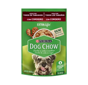Ração Úmida  Purina Dog Chow Cordeiro para Cães Adultos de Todos os Tamanhos 100Gr - Nestlé