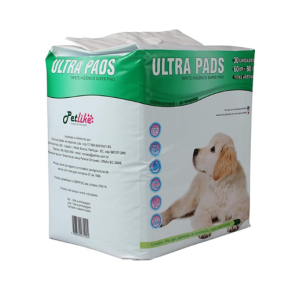 Tapete Higiênico PetLike para Cães Ultra Pads Natural  80cmx60cm 30und 