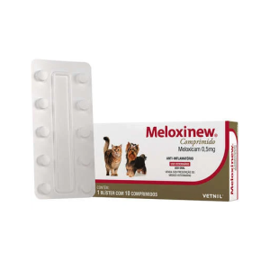 Anti-inflamatório Meloxinew 0,5 mg para Cães e Gatos Vetnil 