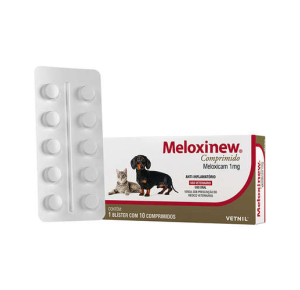 Anti-inflamatório Meloxinew 1 mg para Cães e Gatos Vetnil 