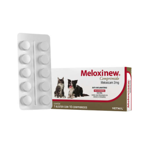 Anti-inflamatório Meloxinew 2 mg para Cães e Gatos Vetnil 