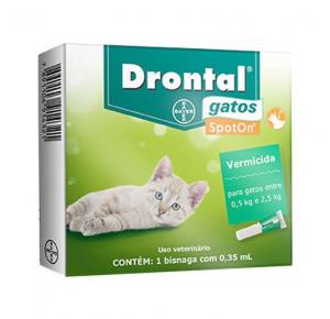 Vermífugo Drontal SpotOn para Gatos 0,35Ml de 0,5 Kg a 2,5 Kg