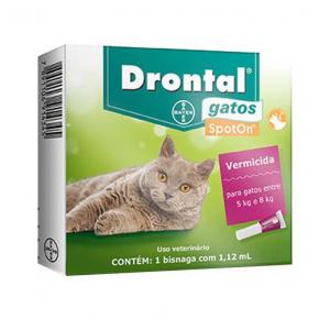 Vermífugo Drontal SpotOn para Gatos 1,12Ml de 5 Kg a 8 Kg