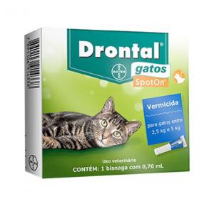 Vermífugo Drontal SpotOn para Gatos 0,70Ml de 2,5 Kg a 5 Kg