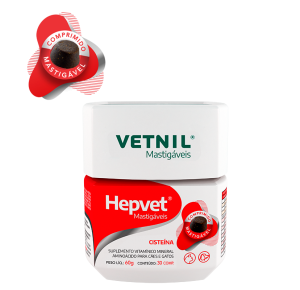 Hepvet Mastigáveis 30 Comprimidos 2Mg - Vetnil