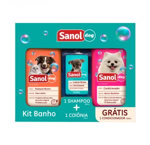 Kit Sanol Dog de Shampoo, Colônia e Condicionador