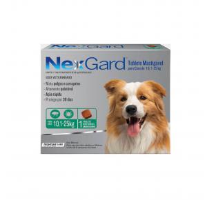 NexGard Antipulgas Cães de 10,1 à 25 Kg 1 Tablete 