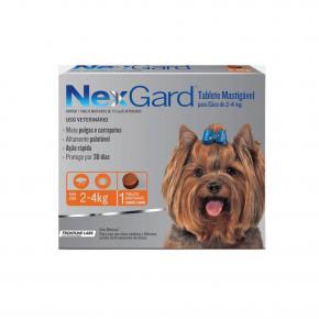 NexGard Antipulgas Cães de 2 à 4 Kg 1 Tablete 