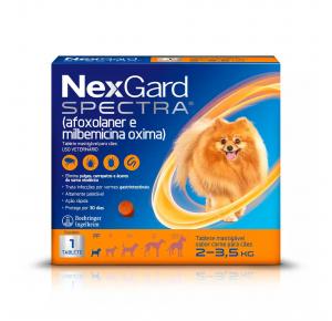 Antipulgas e Carrapatos Nexgard Spectra PP 2 à 3,5Kg 1 Tablete