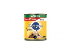 Ração Úmida Pedigree Lata Patê para Cães Adultos - Carne 280g