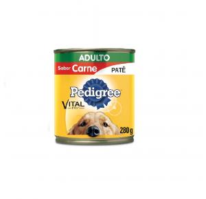 Ração Úmida Pedigree Lata Patê para Cães Adultos - Carne 280g