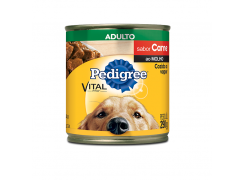 Ração Úmida Pedigree Lata Sabor Carne ao Molho para Cães  Adultos  290g