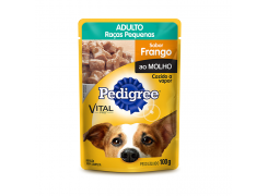 Ração Úmida Pedigree Sachê Cães Adultos Raças Pequenas Frango ao Molho 100g