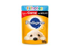 Ração Úmida Pedigree Sachê para Cães Filhotes - Carne ao Molho 100g