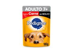 Ração Úmida Pedigree Sachê para Cães Adultos Sênior 7+ Anos - Carne ao Molho 100g