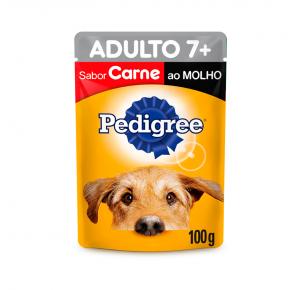 Ração Úmida Pedigree Sachê para Cães Adultos Sênior 7+ Anos - Carne ao Molho 100g